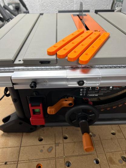 evolution R255TBL table saw sled rails