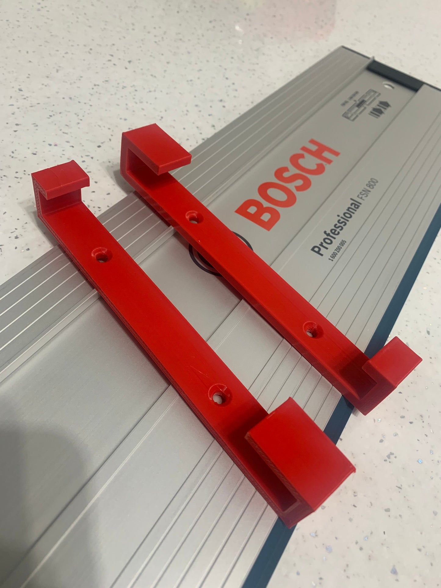 Bosch plunge saw guide rails storage hooks