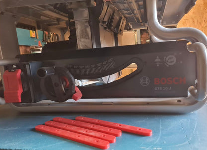 Bosch GTS10J table saw sled rails